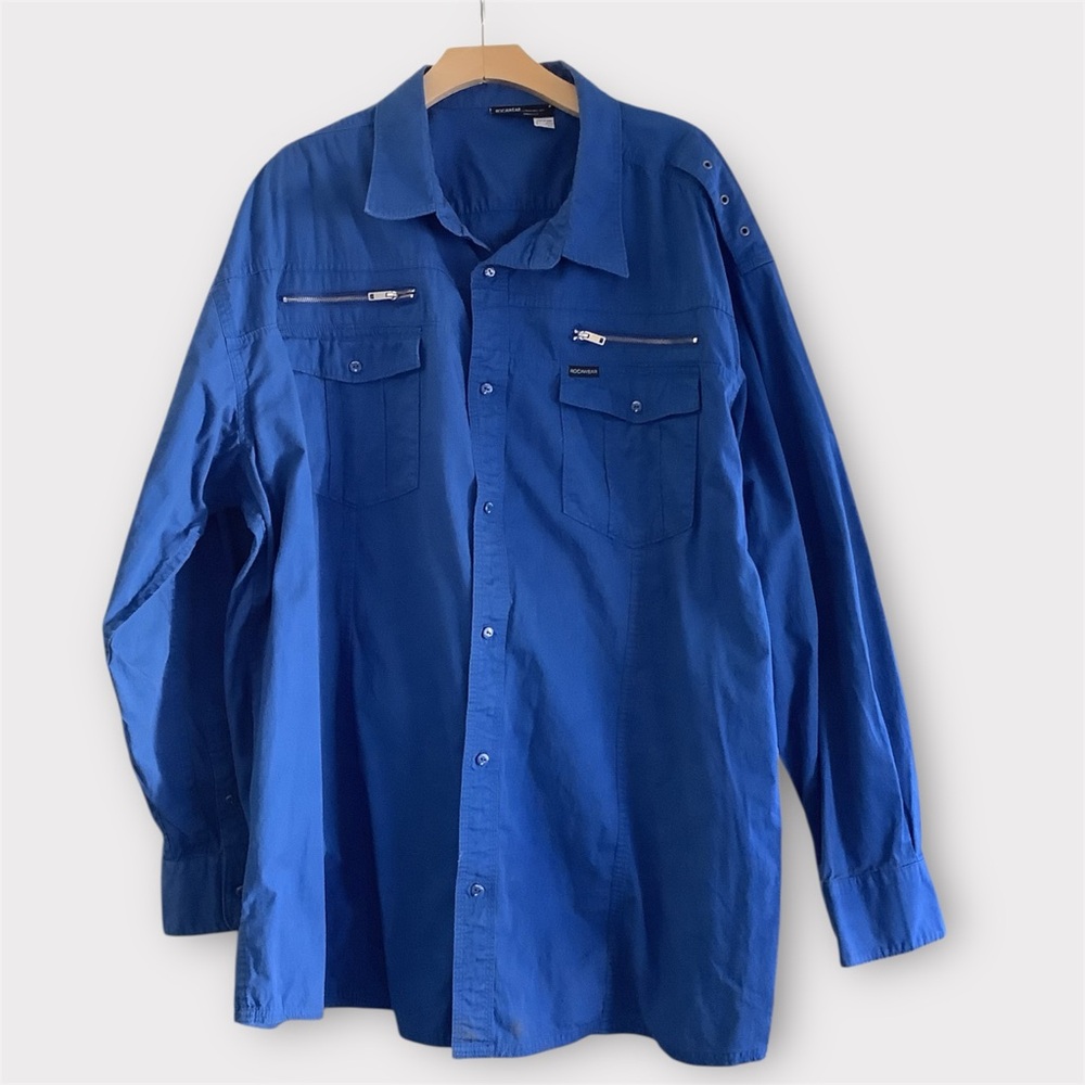 Rocawear Vibrant Blue Cotton Shirt